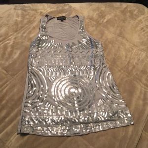 Sequined tank top
